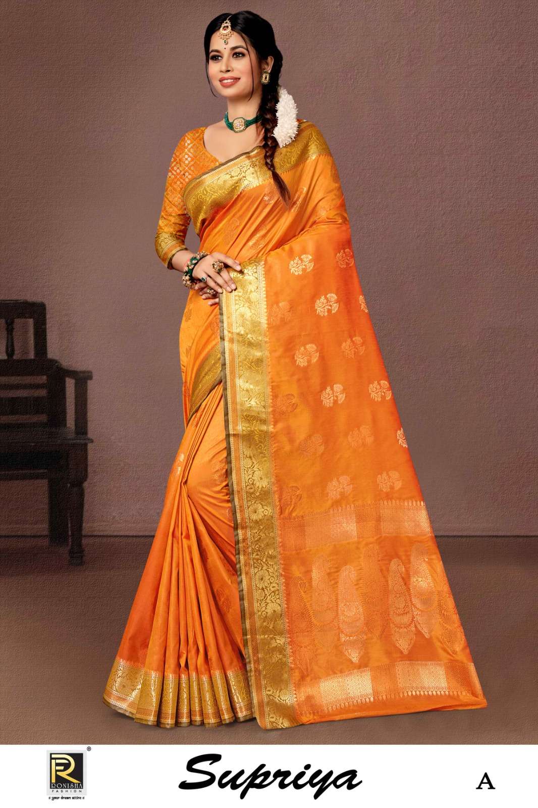 Ronisha Supriya Banarasi Silk Designer Saree Wholesale catalog