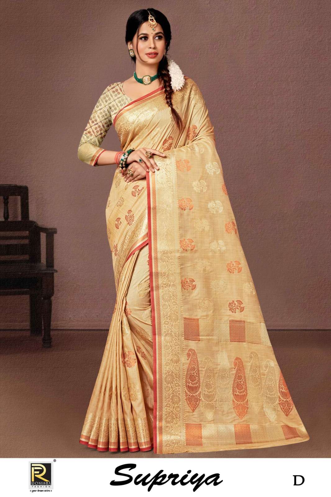 Ronisha Supriya Banarasi Silk Designer Saree Wholesale catalog