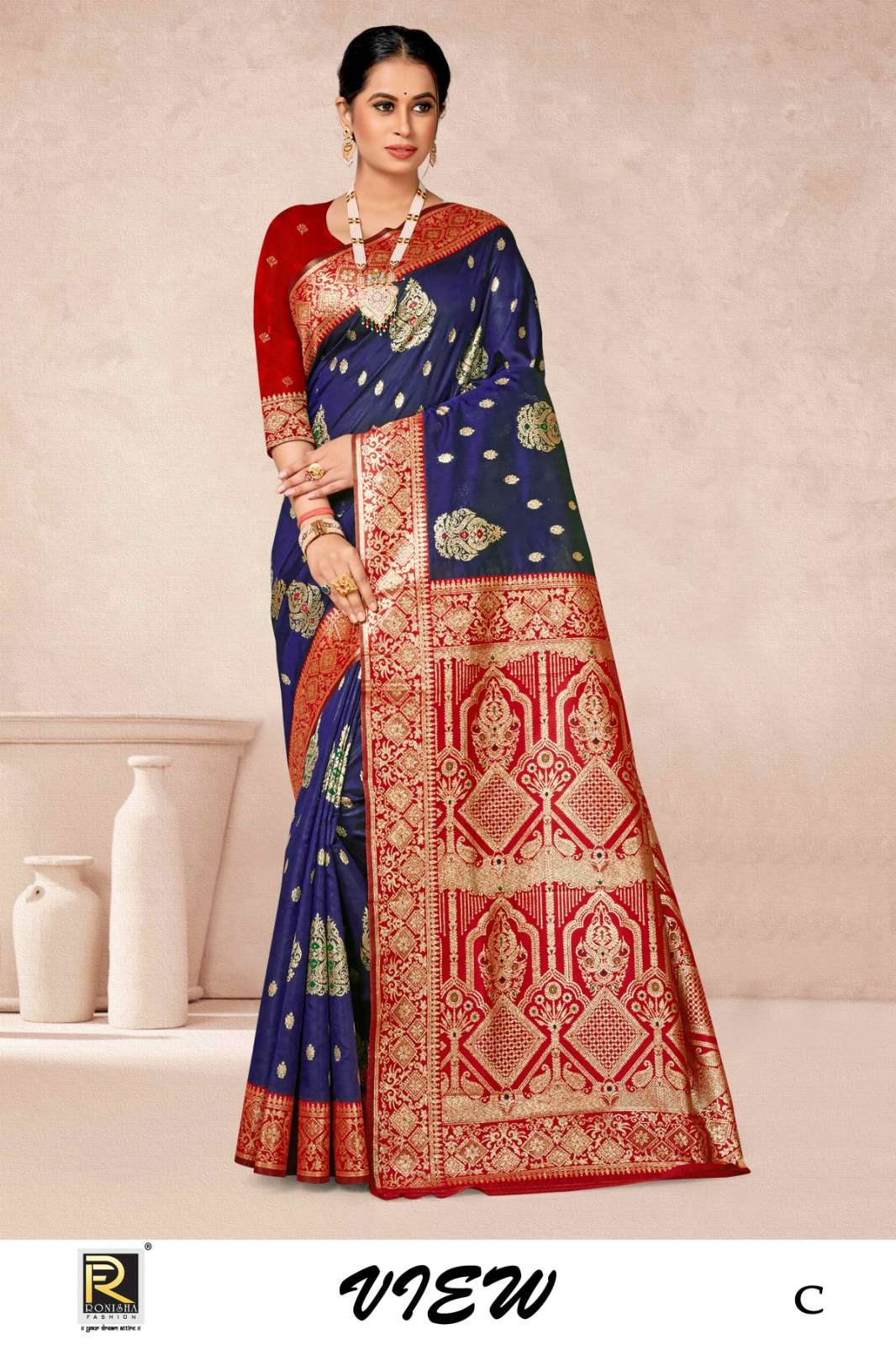 Ronisha View Designer banarasi Silk premium Saree Wholesale catalog