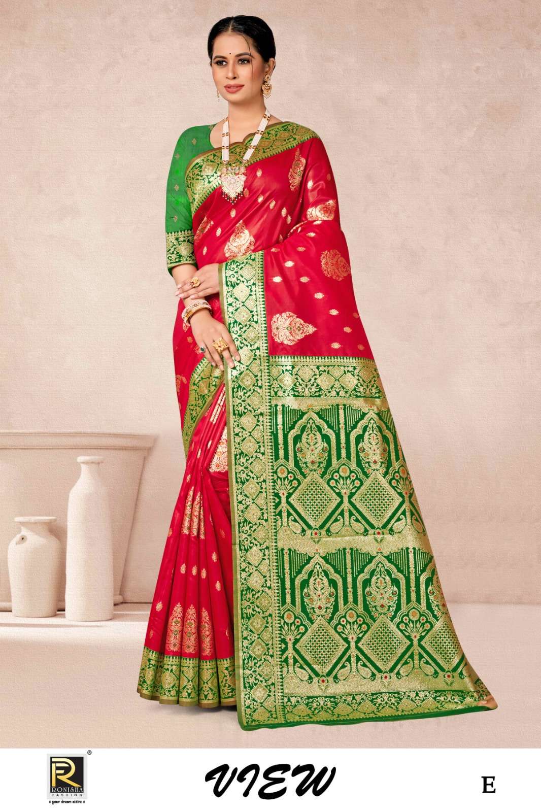 Ronisha View Designer banarasi Silk premium Saree Wholesale catalog