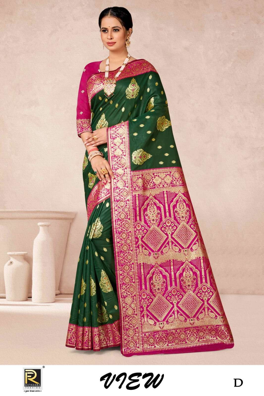 Ronisha View Designer banarasi Silk premium Saree Wholesale catalog