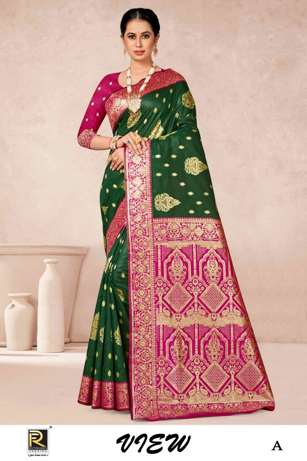 Ronisha View Designer banarasi Silk premium Saree Wholesale catalog