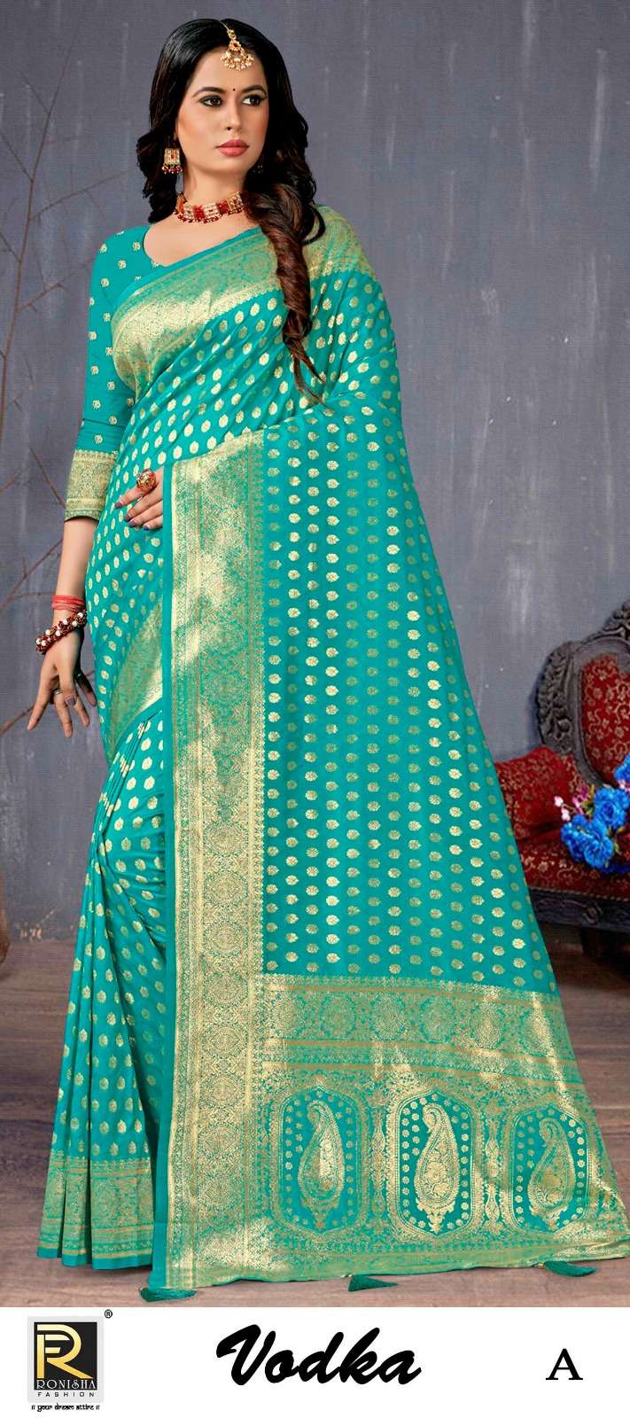 Ronisha Vodka Banarasi Silk Saree Wholesale catalog