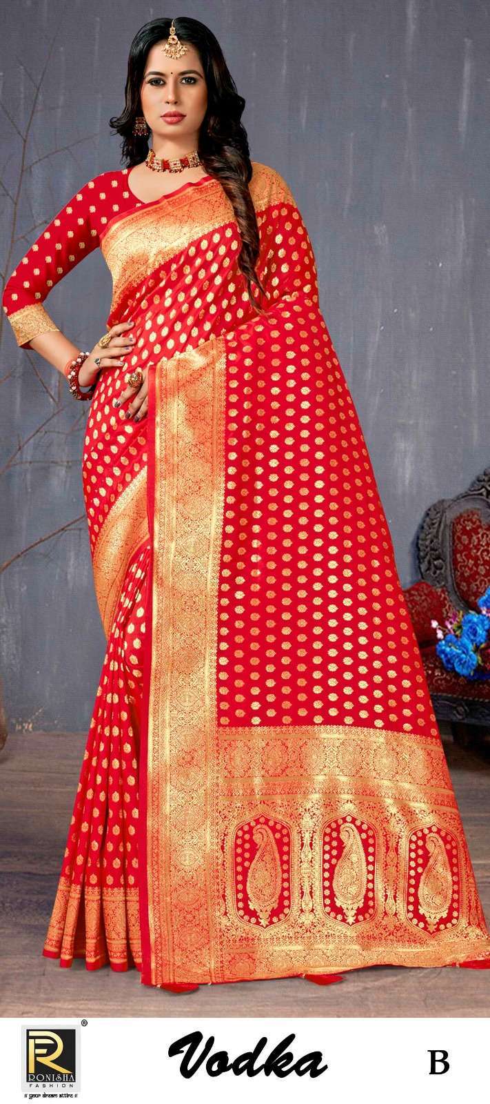 Ronisha Vodka Banarasi Silk Saree Wholesale catalog
