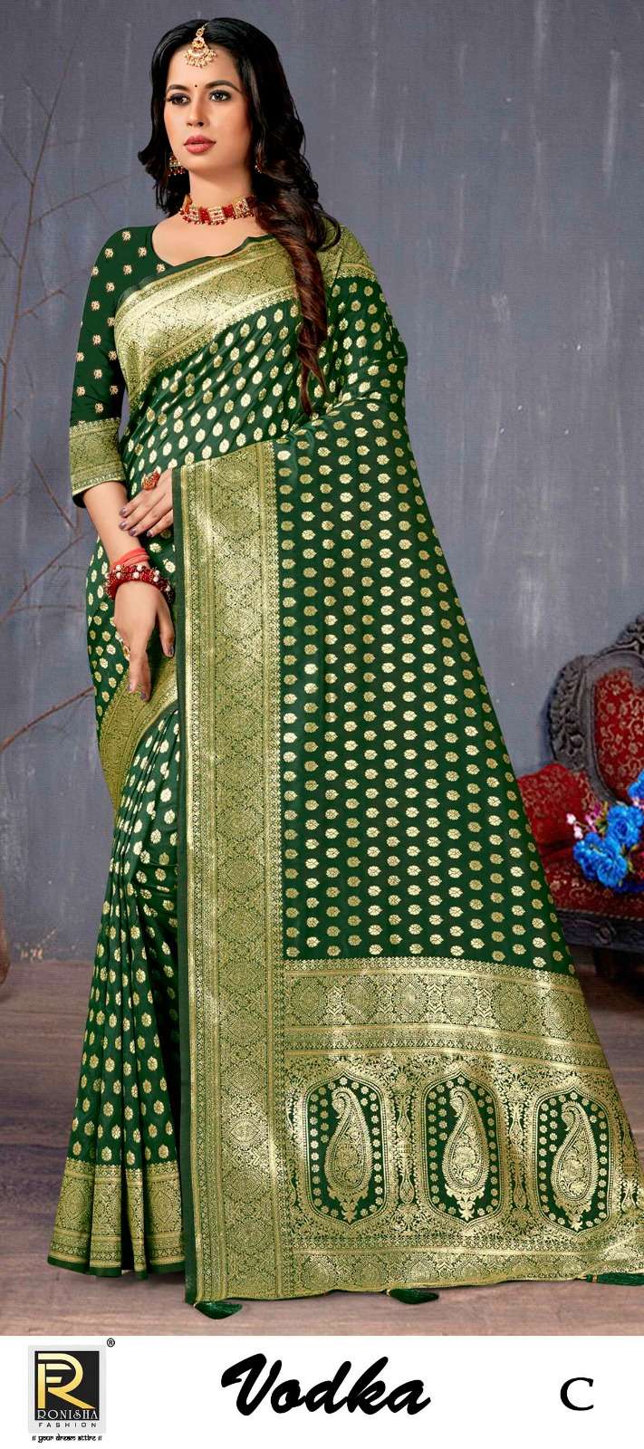 Ronisha Vodka Banarasi Silk Saree Wholesale catalog