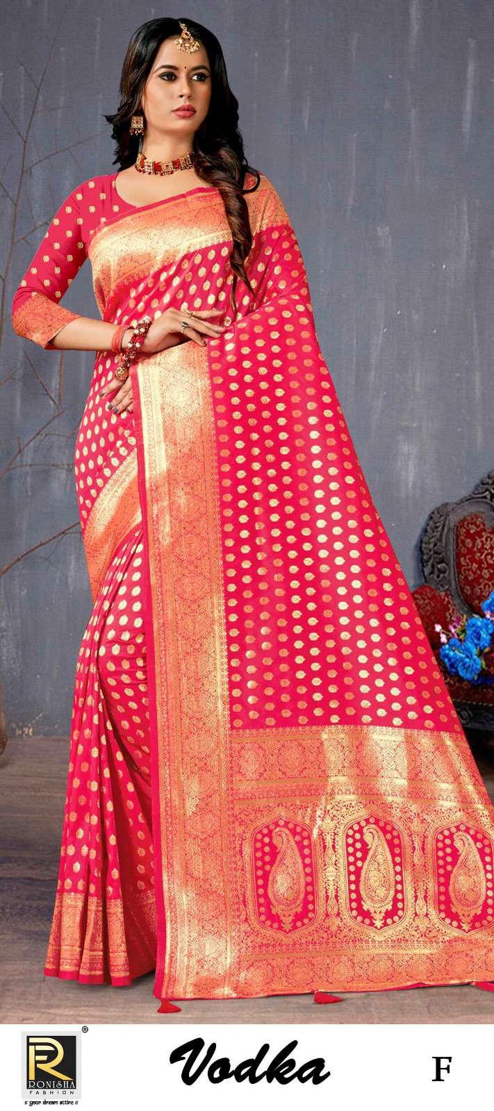 Ronisha Vodka Banarasi Silk Saree Wholesale catalog