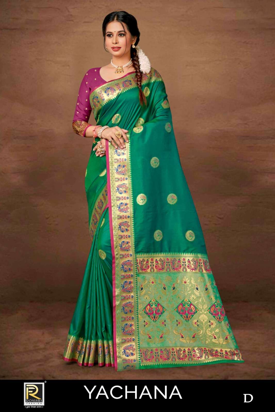 Ronisha Yachana Fancy Banarasi Silk Saree Wholesale catalog