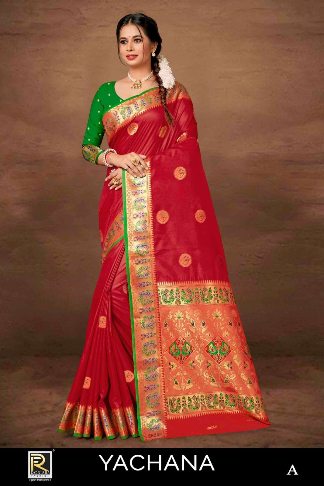 Ronisha Yachana Fancy Banarasi Silk Saree Wholesale catalog