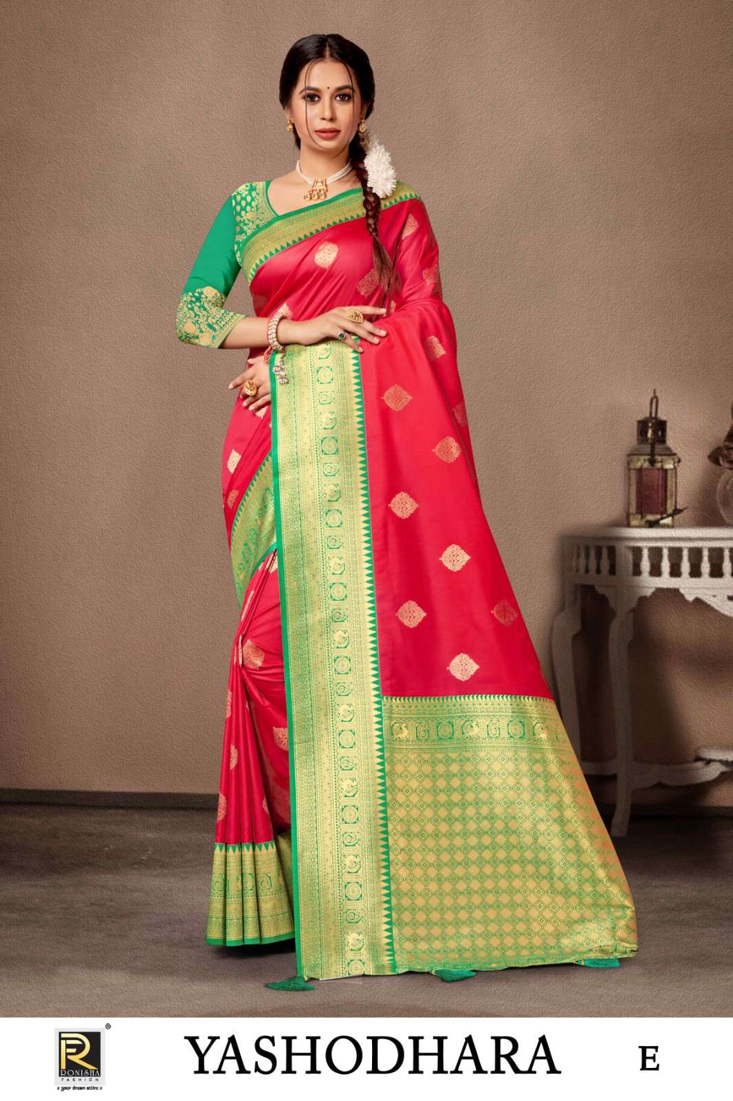 Ronisha Yashodhara Fancy Banarasi Silk Saree Wholesale catalog