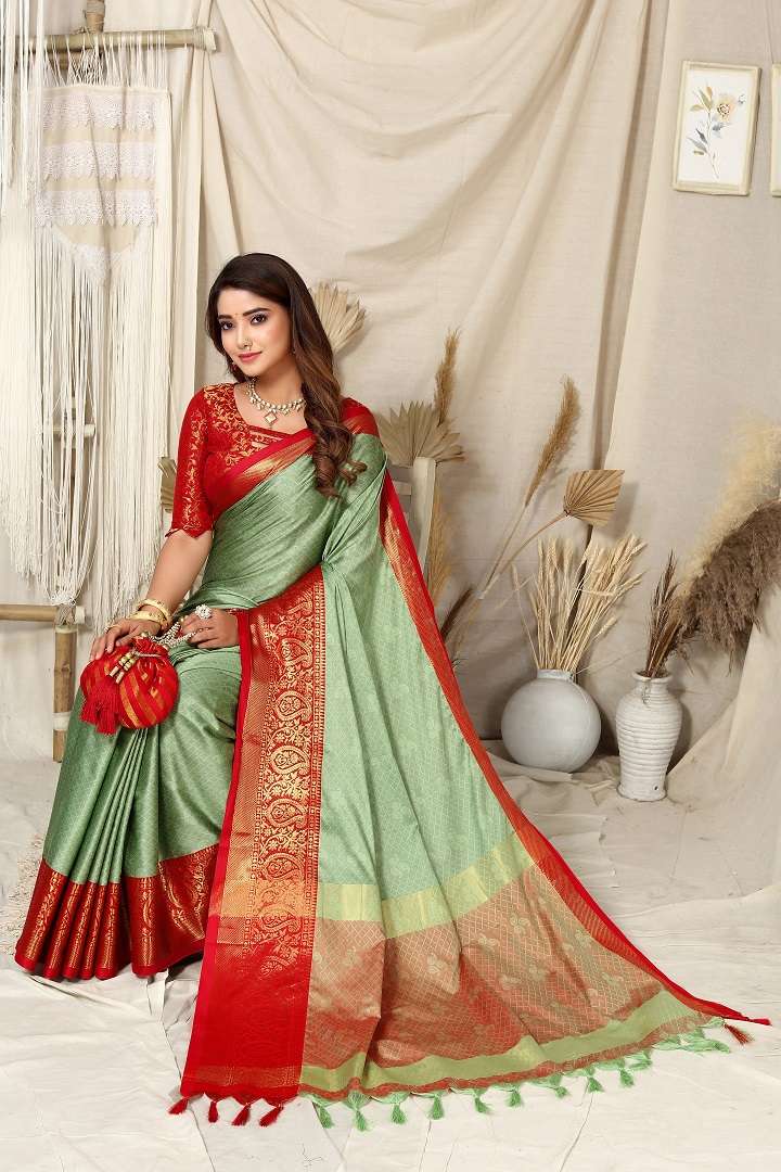 Rubina 2 Jari Worked Banarasi Silk Saree Wholesale catalog