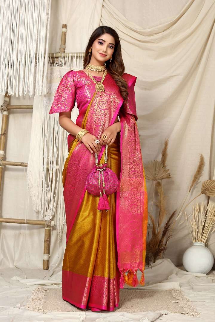 Rubina Party Wear Jari Worked Banarasi Silk Saree Wholesale catalog