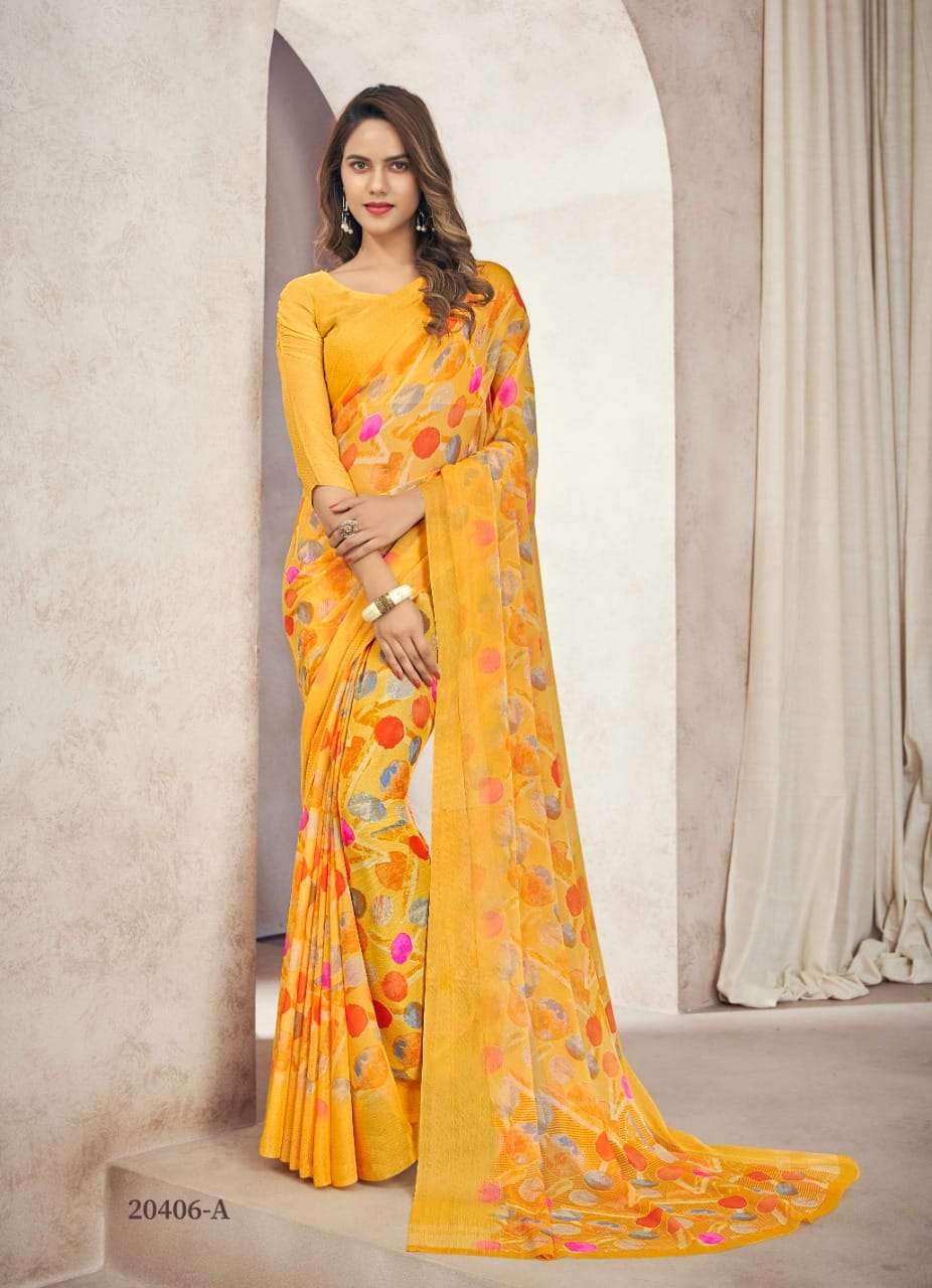 Ruchi Star Chiffon 88 Casual Wear Saree Wholesale catalog