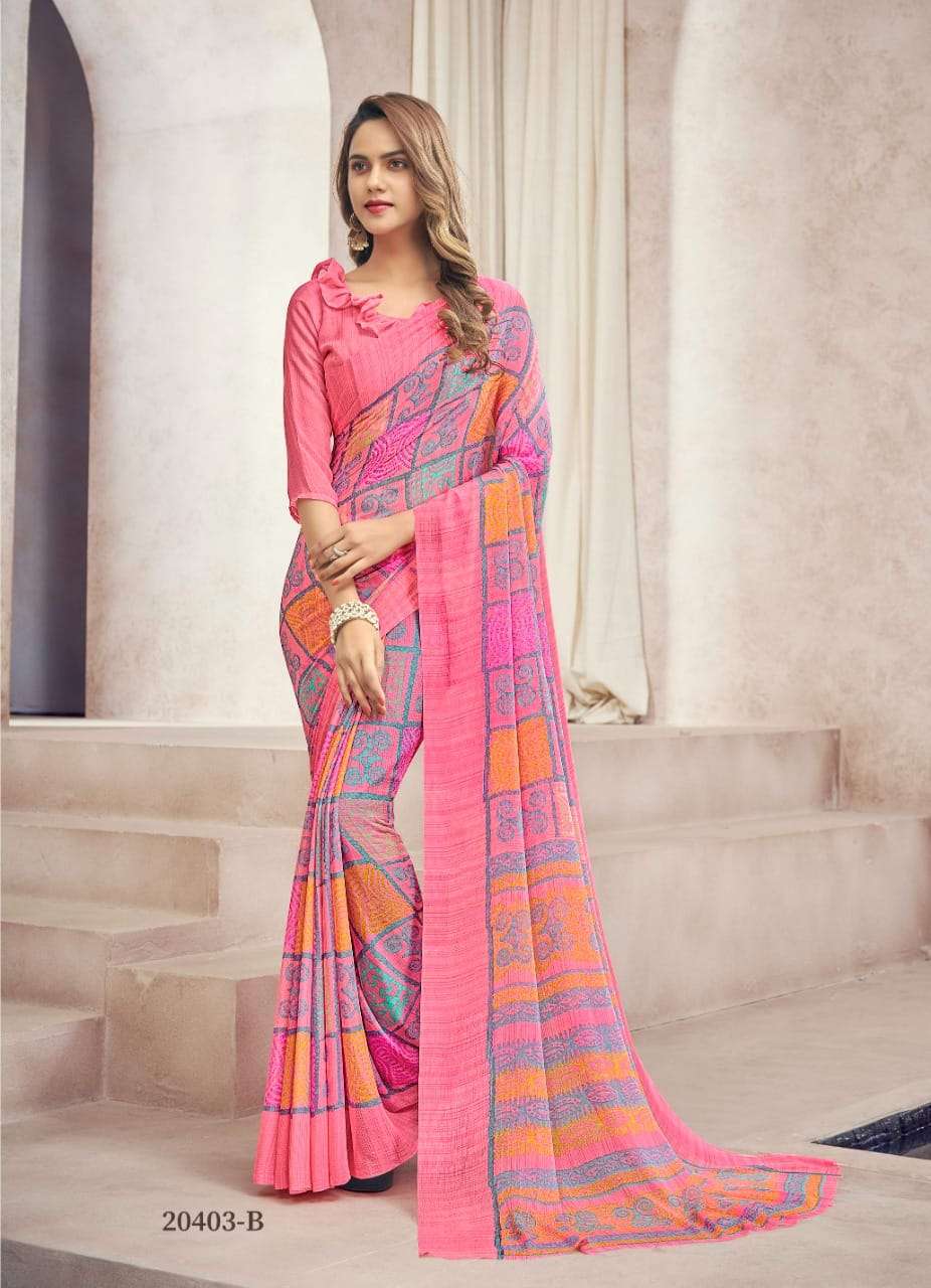 Ruchi Star Chiffon 88 Casual Wear Saree Wholesale catalog