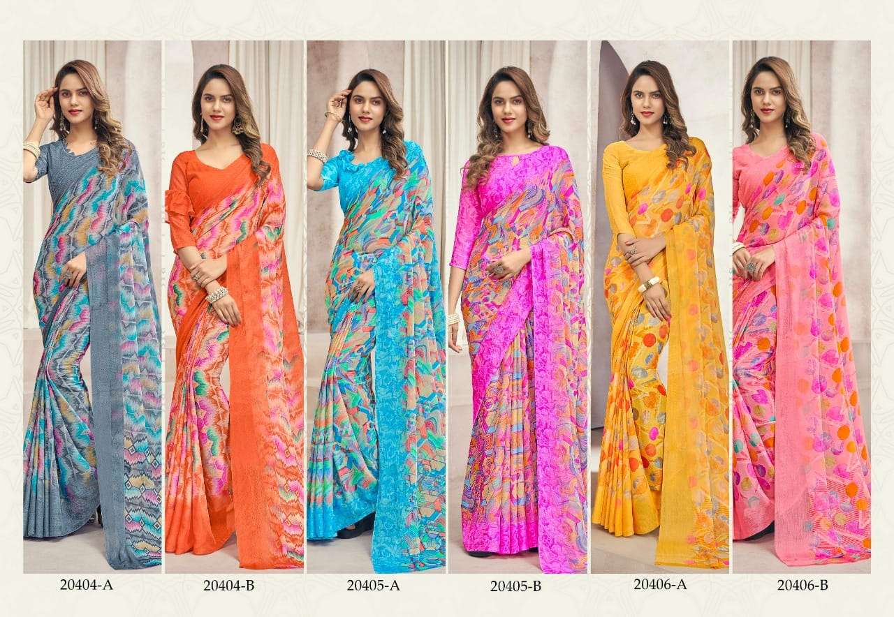 Ruchi Star Chiffon 88 Casual Wear Saree Wholesale catalog
