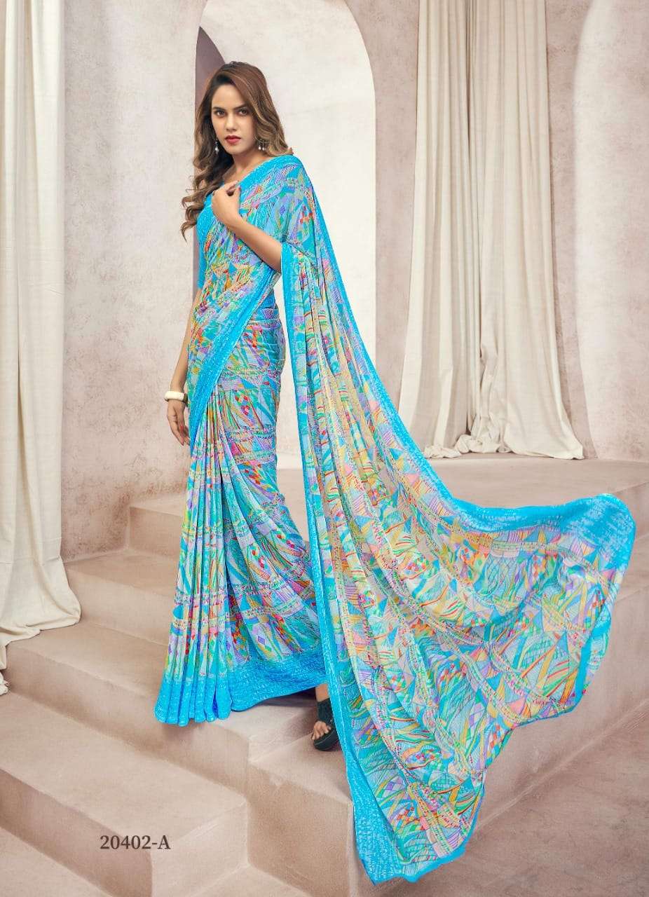 Ruchi Star Chiffon 88 Casual Wear Saree Wholesale catalog