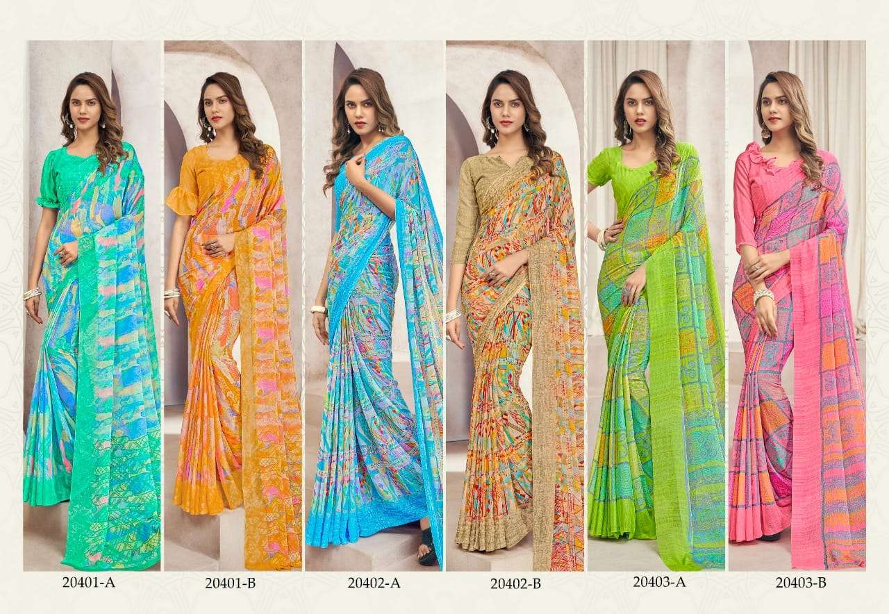 Ruchi Star Chiffon 88 Casual Wear Saree Wholesale catalog