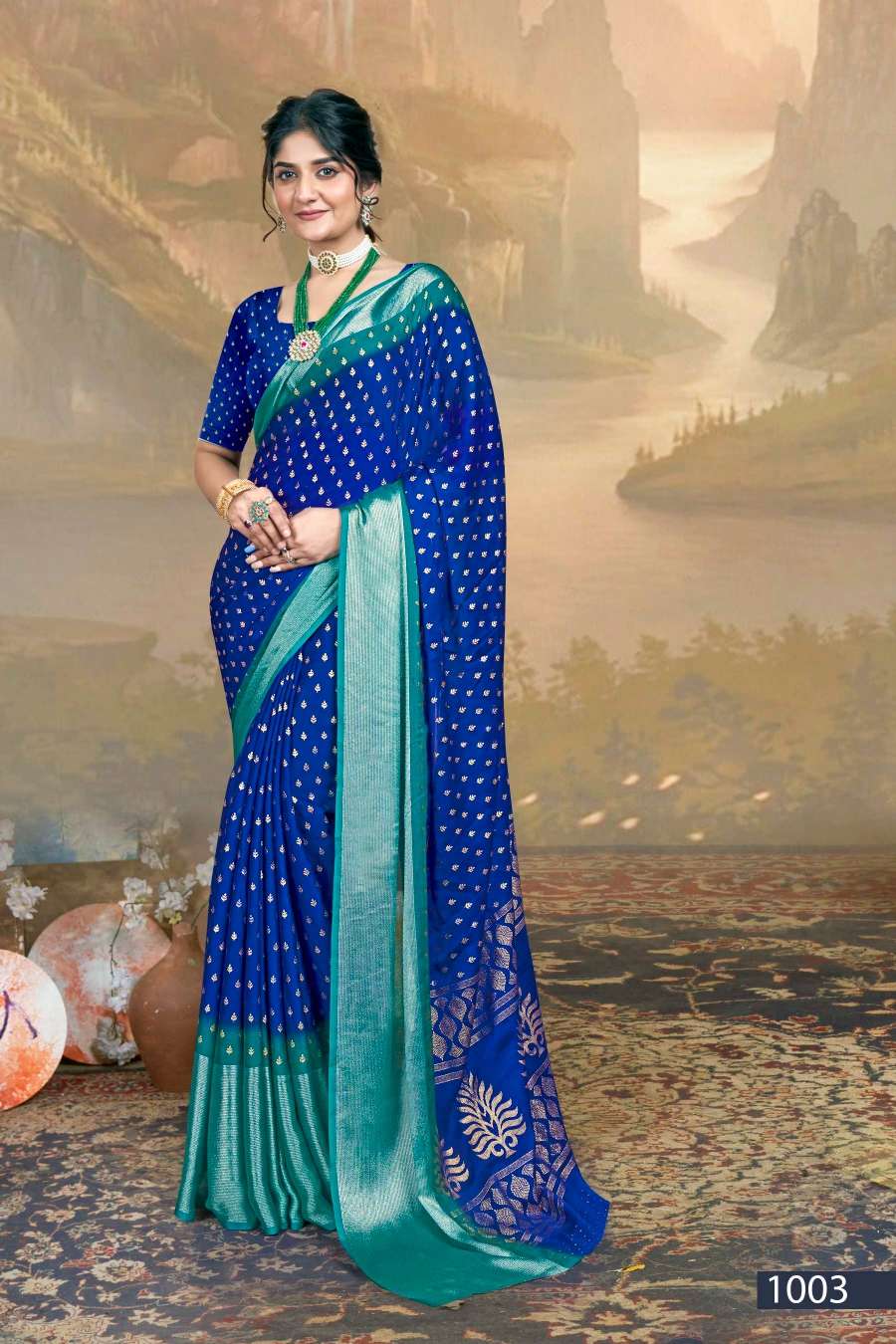 Saroj Jalpari Vol-1 Designer Chiffon Saree Wholesale catalog