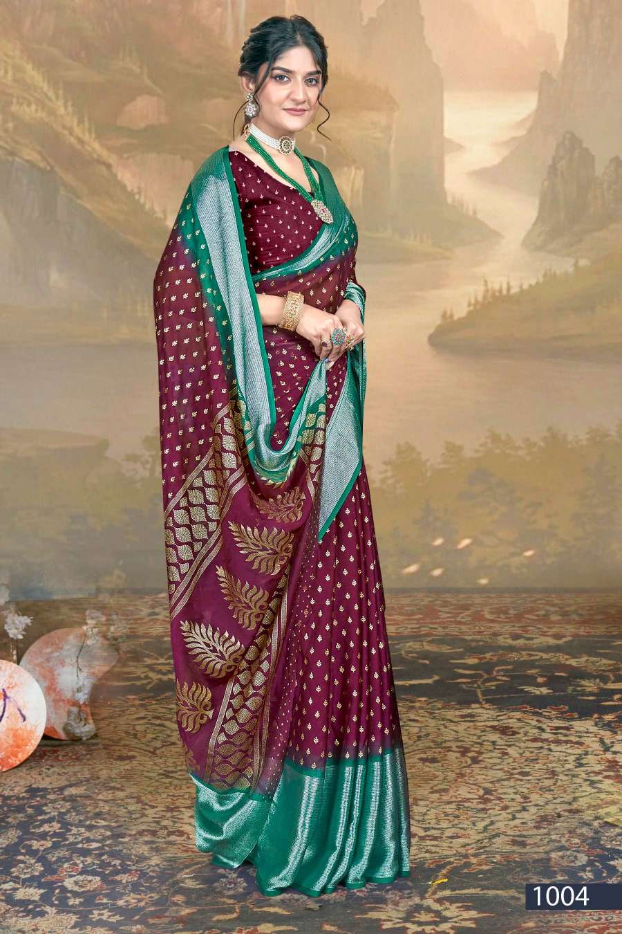 Saroj Jalpari Vol-1 Designer Chiffon Saree Wholesale catalog