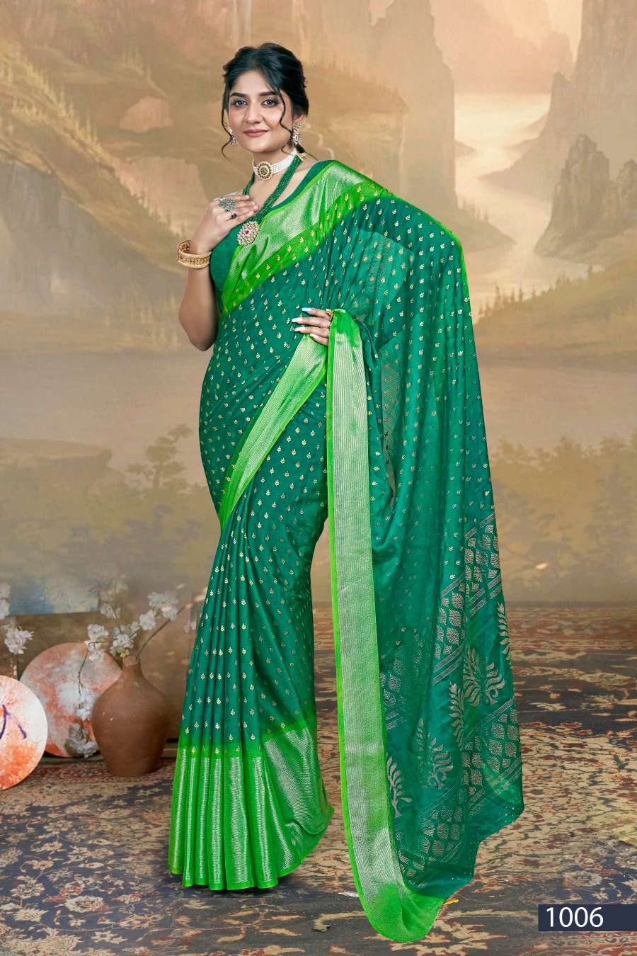 Saroj Jalpari Vol-1 Designer Chiffon Saree Wholesale catalog