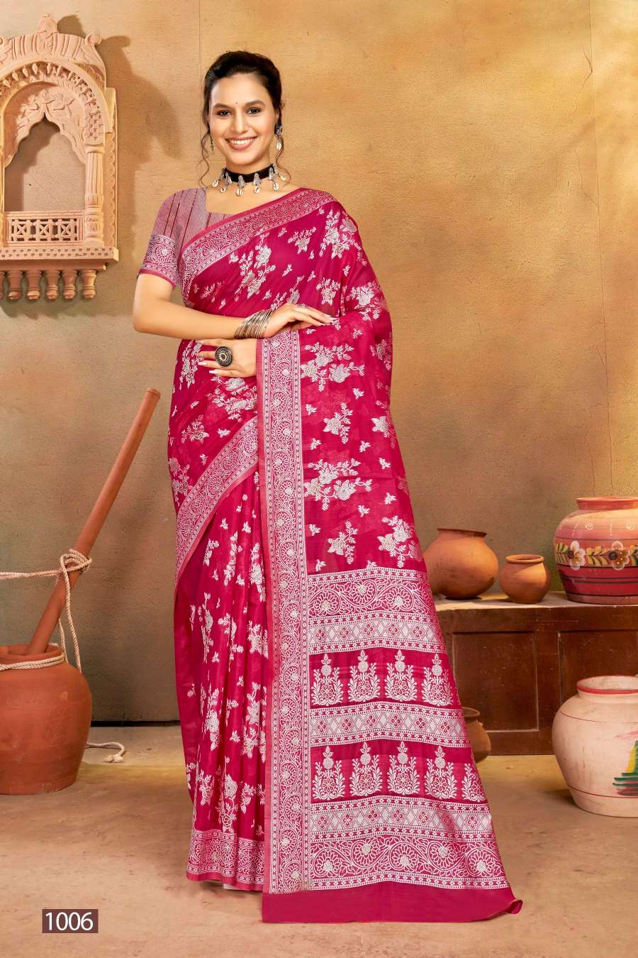 Saroj Soundarya Vol 1 Soft Linen Printed Saree Collection :textileexport