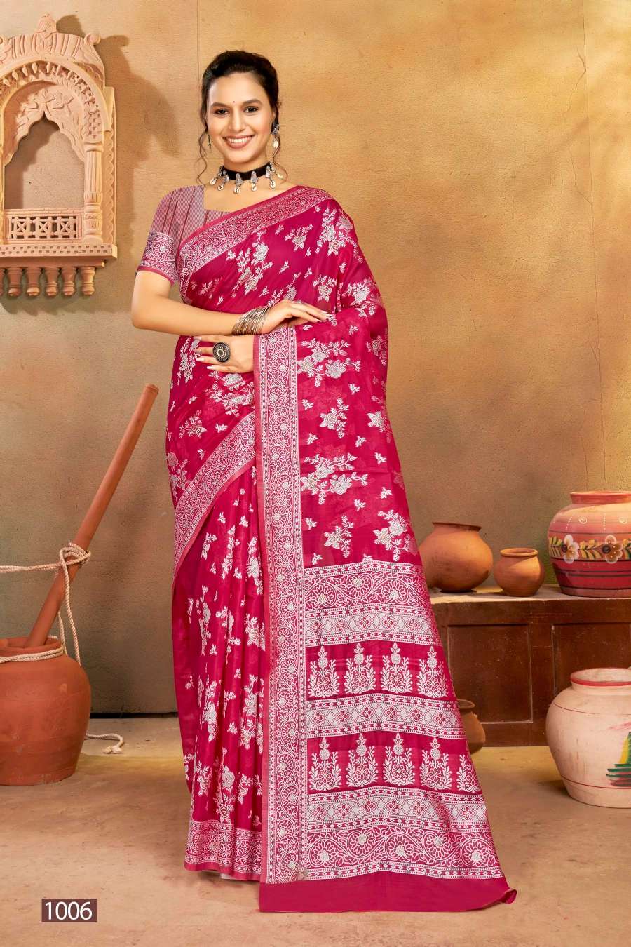 Saroj Soundarya Vol-1 Designer Cotton Linen Saree Wholesale catalog