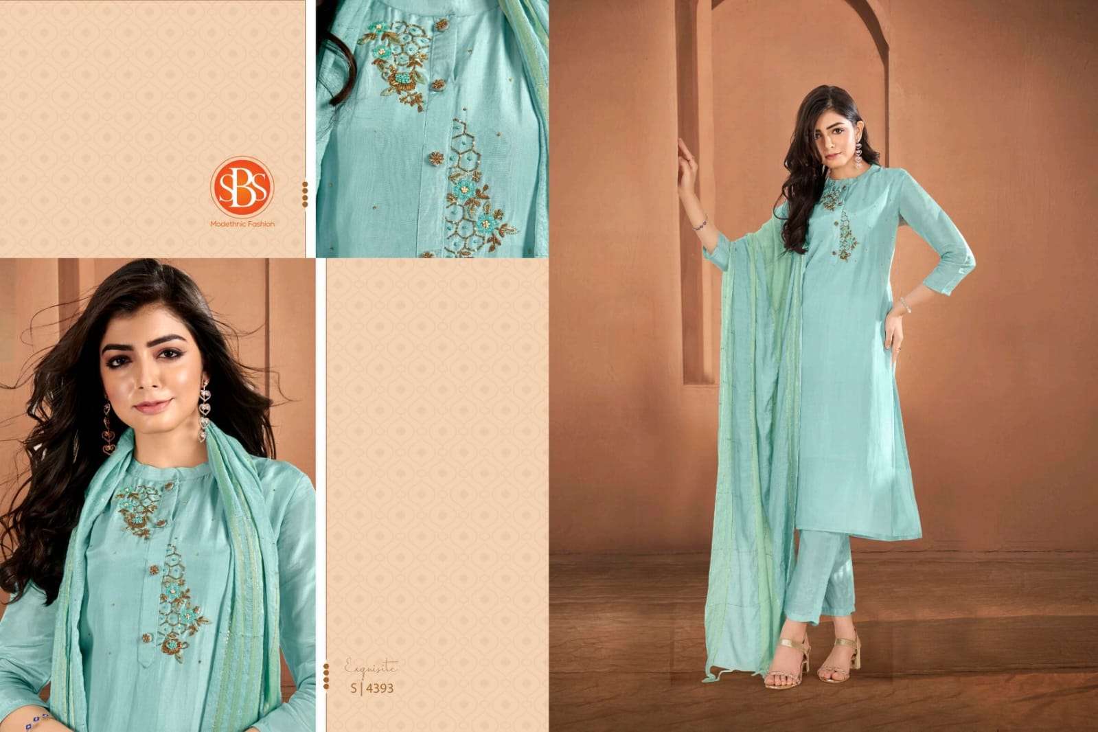 SBS MODETHNIC DARPANA KURTI WITH PANT & DUPATTA Wholesale catalog
