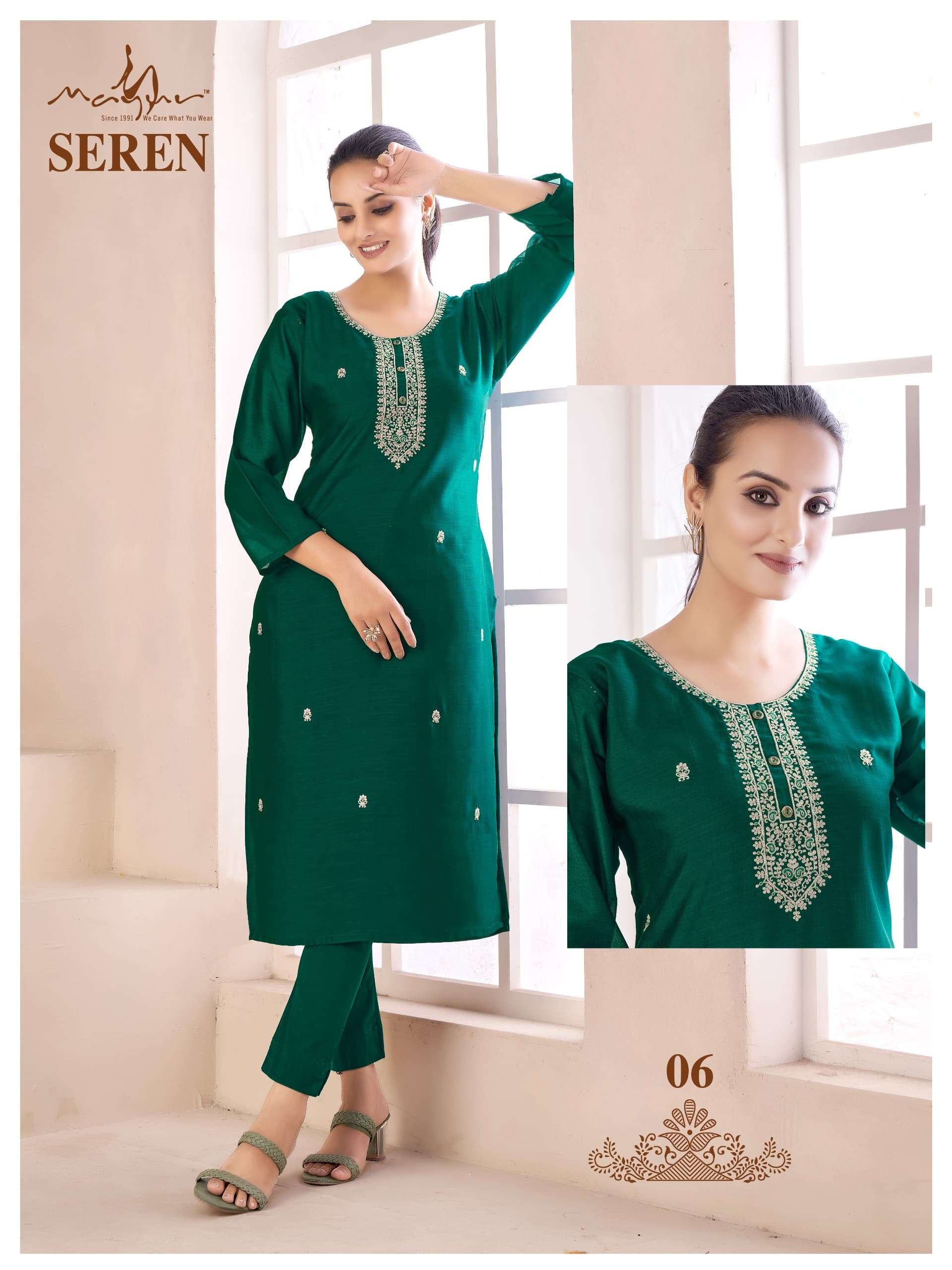 Seren Trending heavy Vichitra Kurti Wholesale catalog