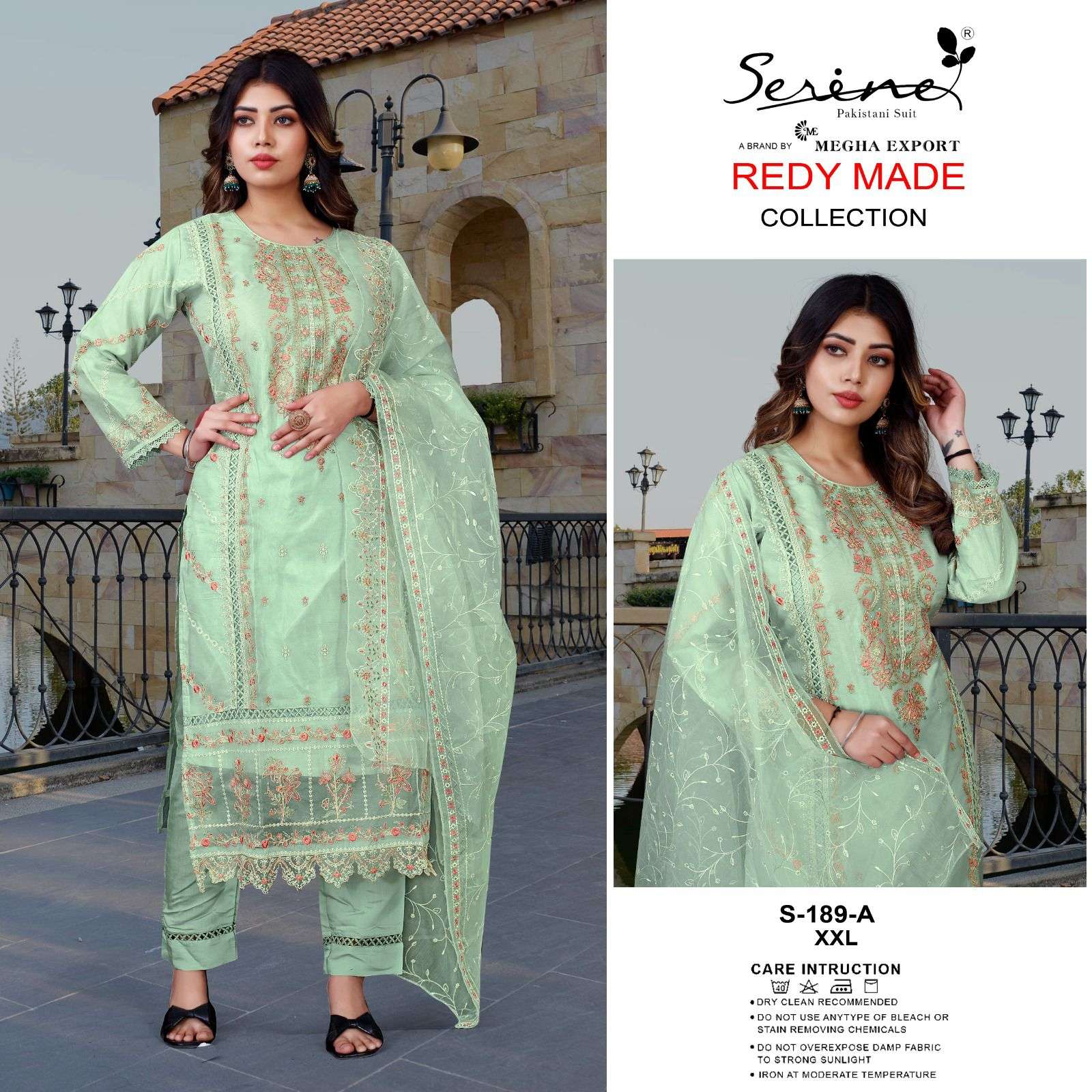 Serine 189  ORGANZA HEAVY EMBROIDERED Salwar Kameez Wholesale catalog