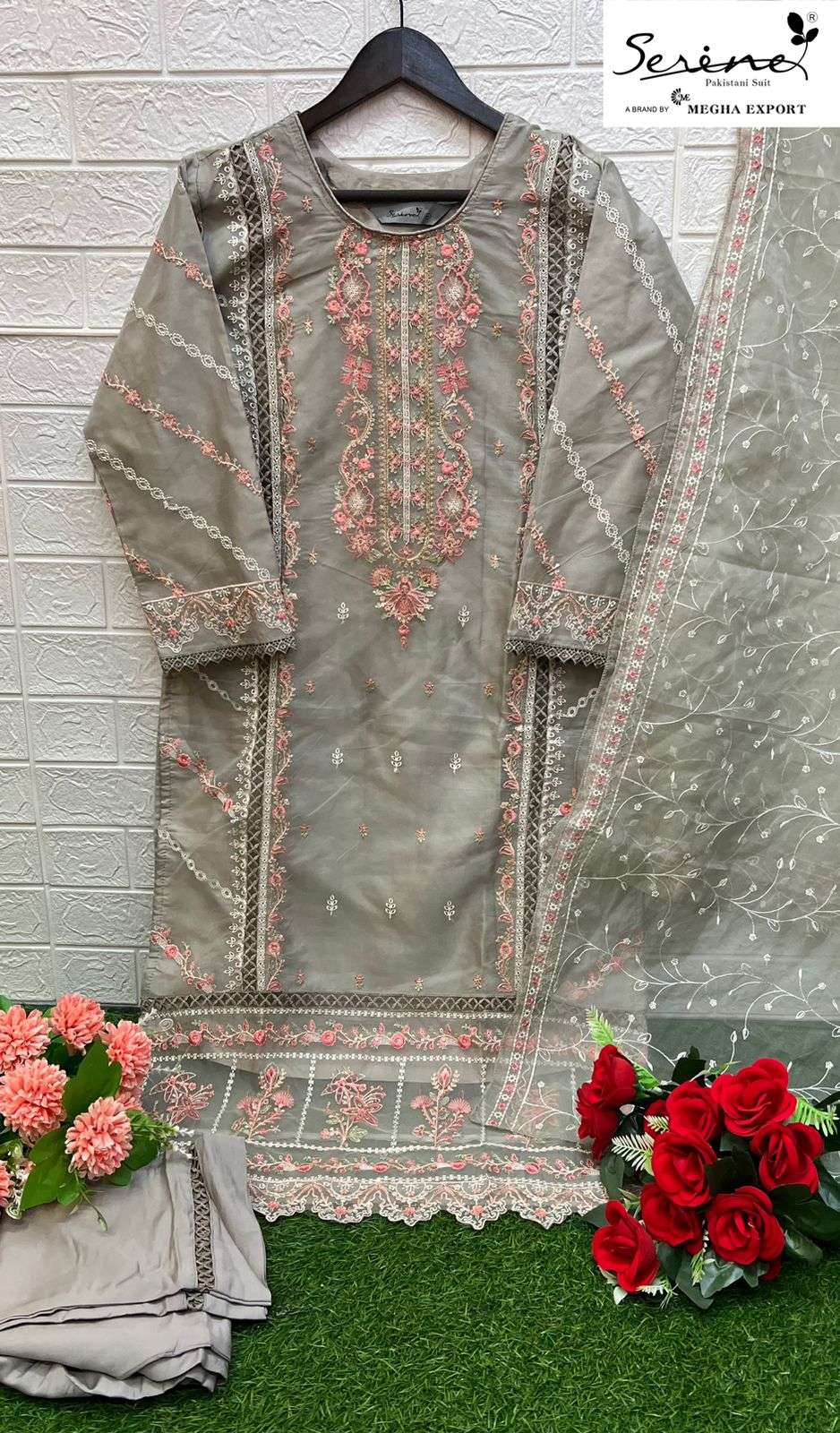 Serine 189  ORGANZA HEAVY EMBROIDERED Salwar Kameez Wholesale catalog