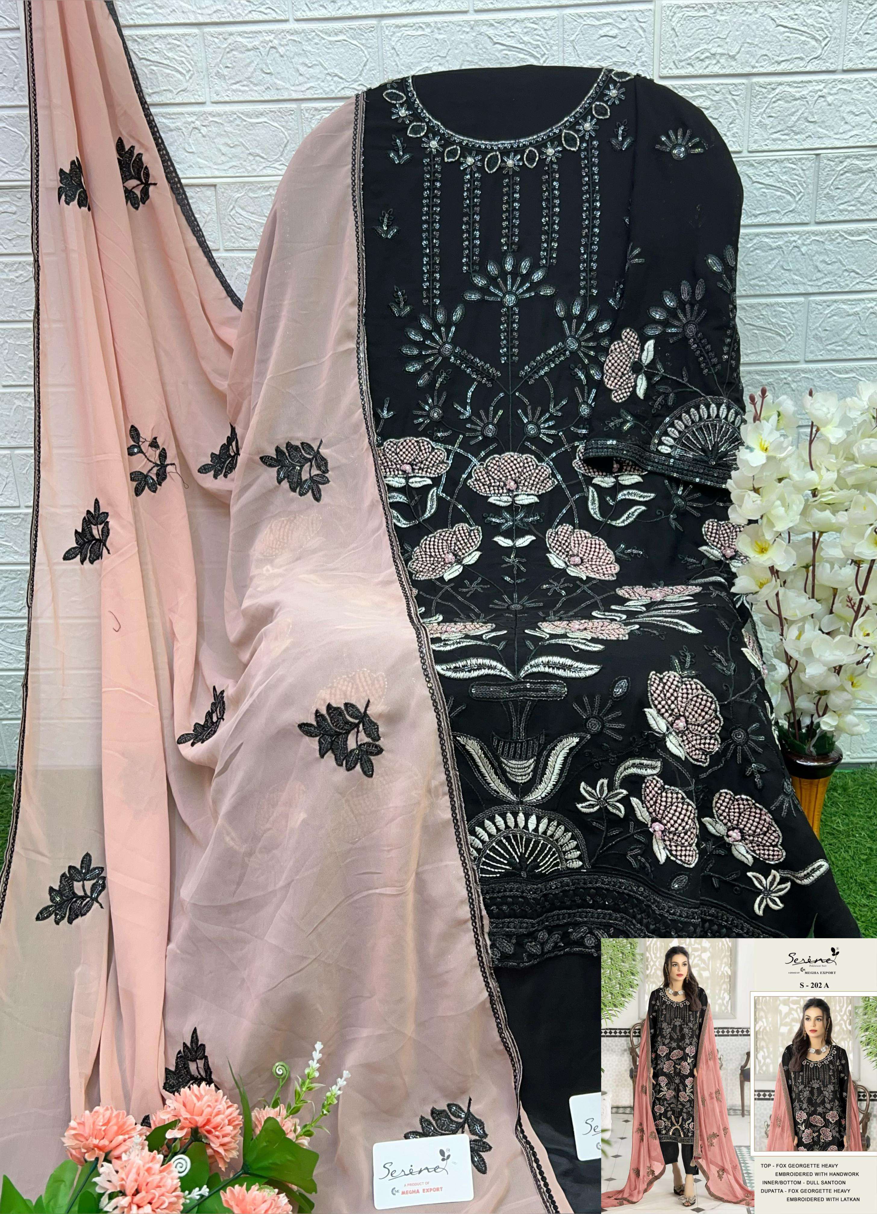 Serine S 202 A Pakistani Georgette Salwar Kameez Wholesale catalog