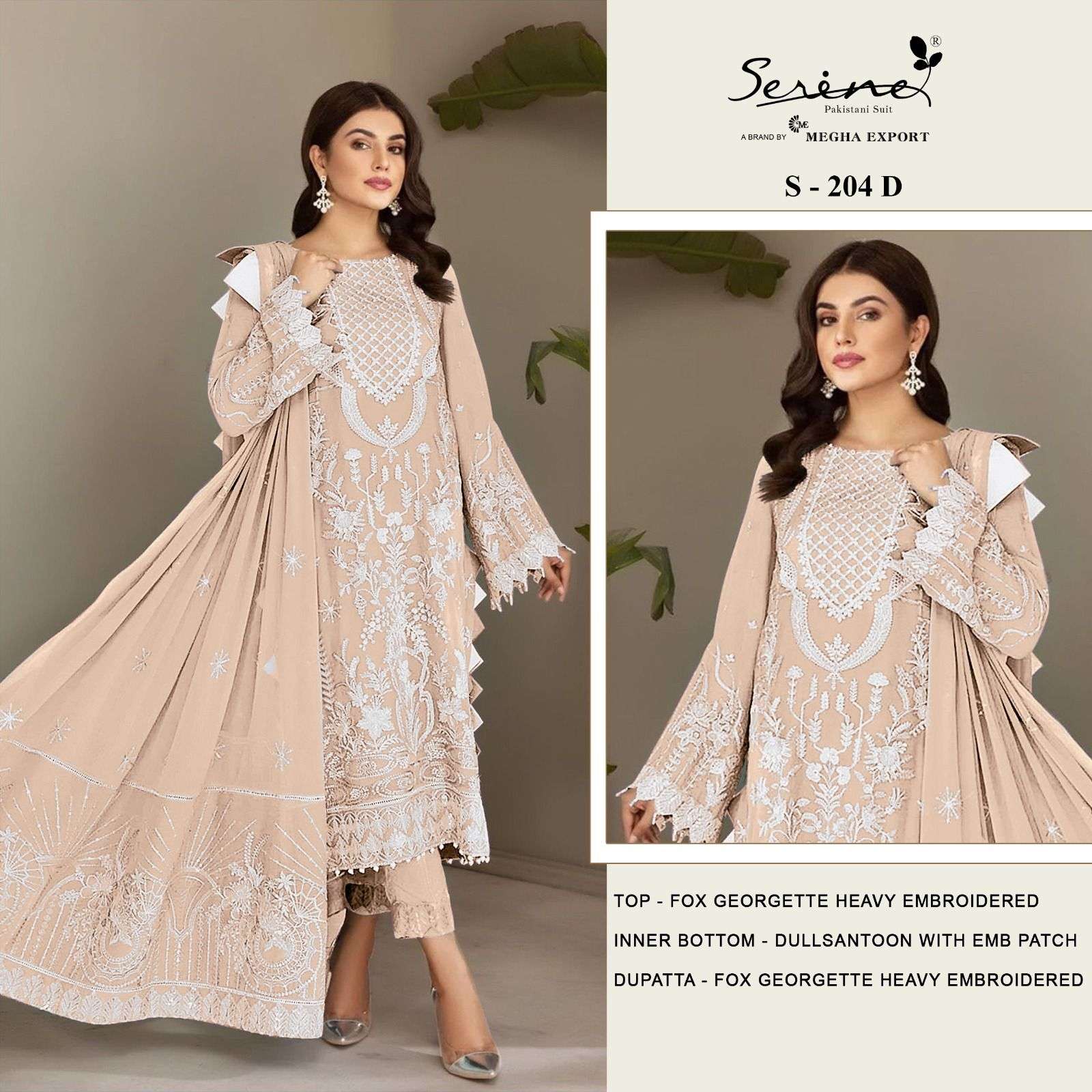 Serine S 204 A To D Pakistani Designer Salwar Kameez Wholesale catalog
