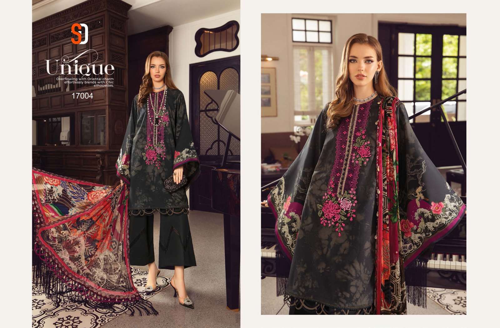Sharaddha M Print Vol 17 Chiffon Dupatta Pakistani Salwar Suits Wholesale catalog