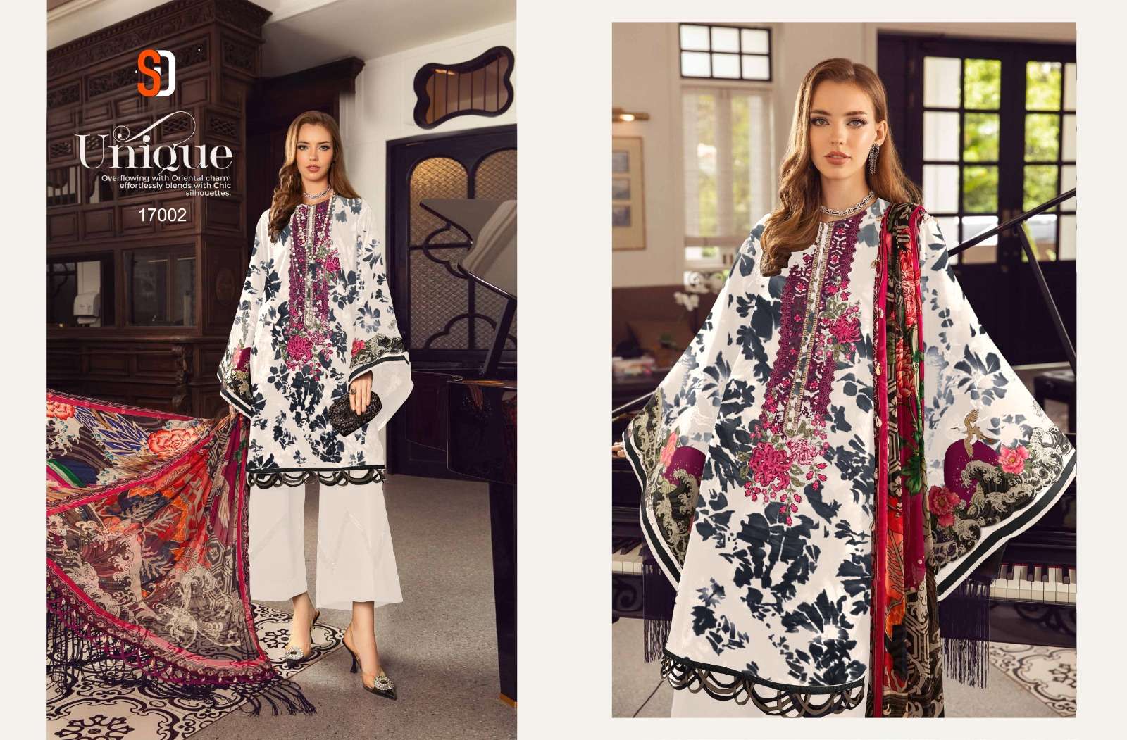 Sharaddha M Print Vol 17 Chiffon Dupatta Pakistani Salwar Suits Wholesale catalog