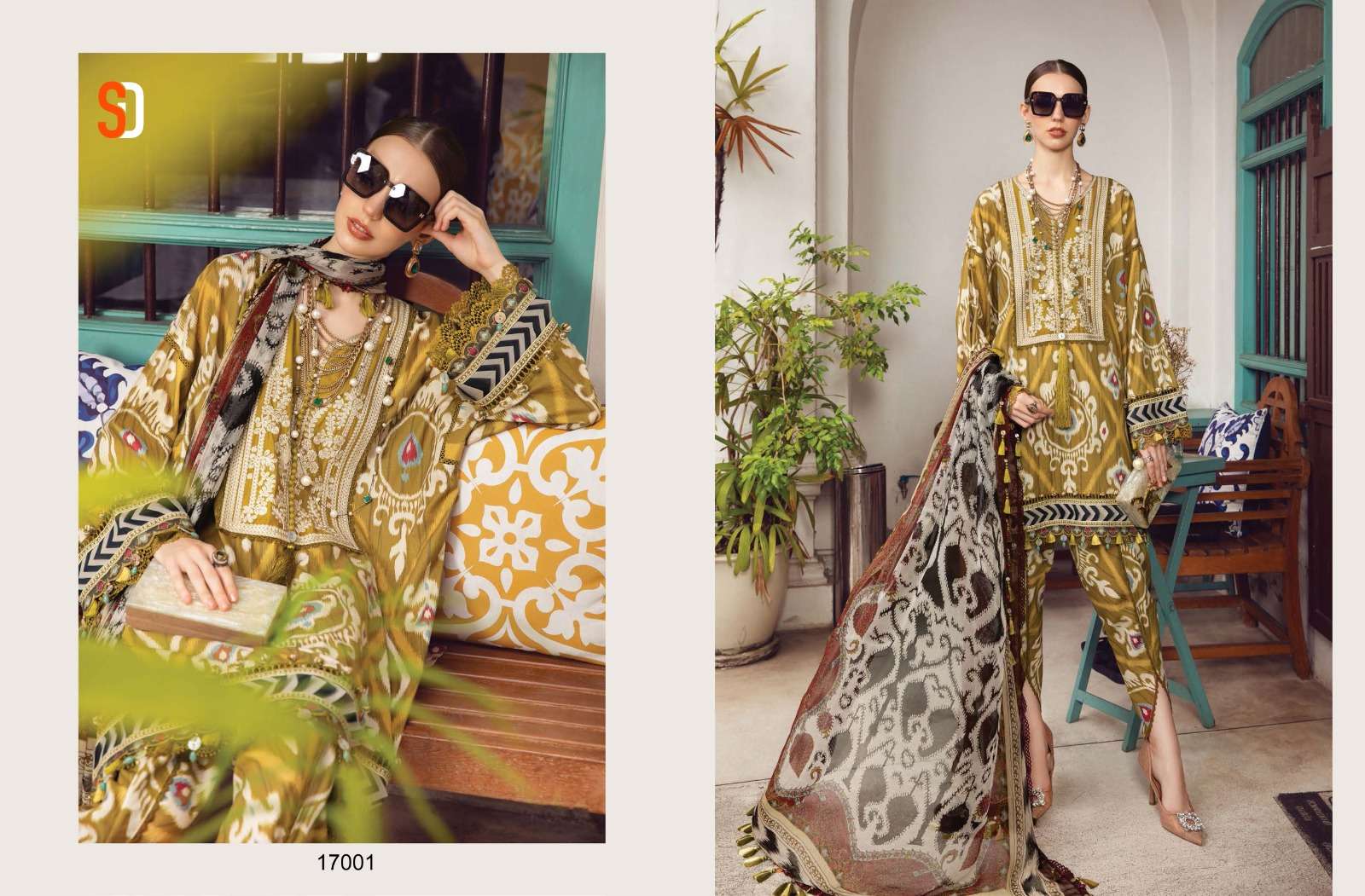 Sharaddha M Print Vol 17 Chiffon Dupatta Pakistani Salwar Suits Wholesale catalog