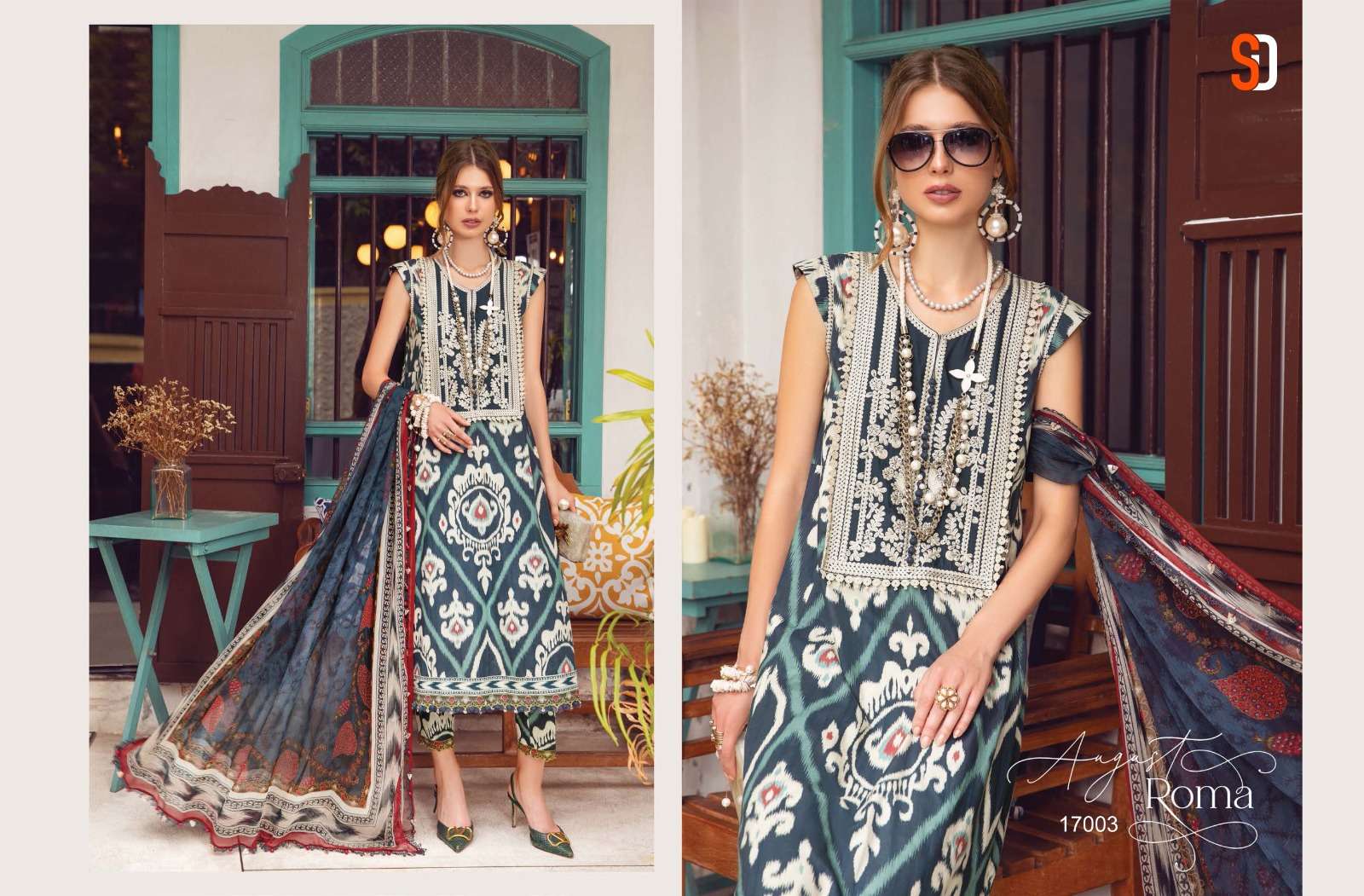 Sharaddha M Print Vol 17 Chiffon Dupatta Pakistani Salwar Suits Wholesale catalog