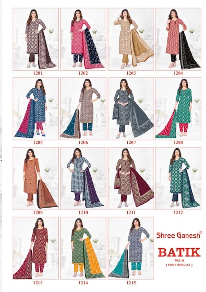 Shree Ganesh Batic Vol-2 -Dress Material -Wholesale Catalog