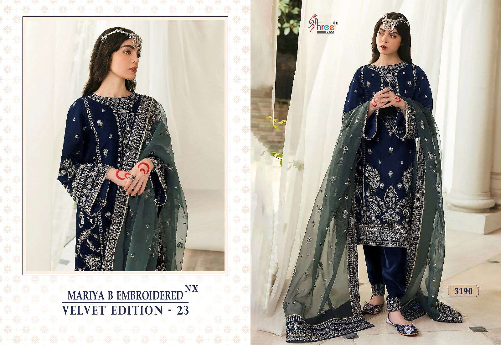 Shree Mariya B Embroidered Nx Velvet Edition 23 Pakistani Salwar Kameez Wholesale catalog