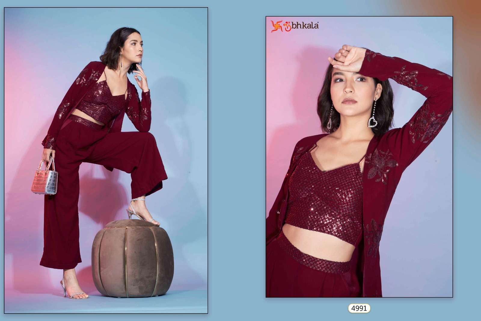 SHUBHKALA FLORY VOL. 43 Stitched Ethnic Co-Ords Set Kurti Wholesale catalog