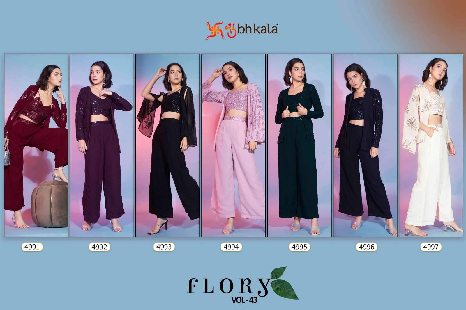 SHUBHKALA FLORY VOL. 43 Stitched Ethnic Co-Ords Set Kurti Wholesale catalog