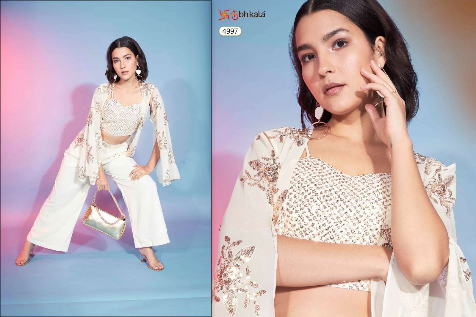 SHUBHKALA FLORY VOL. 43 Stitched Ethnic Co-Ords Set Kurti Wholesale catalog