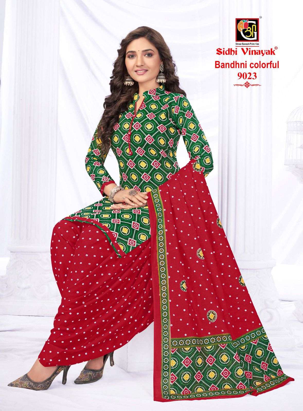 Sidhi Vinayak Bandhni Colourfull Vol-1 -Dress Material -Wholesale Catalog
