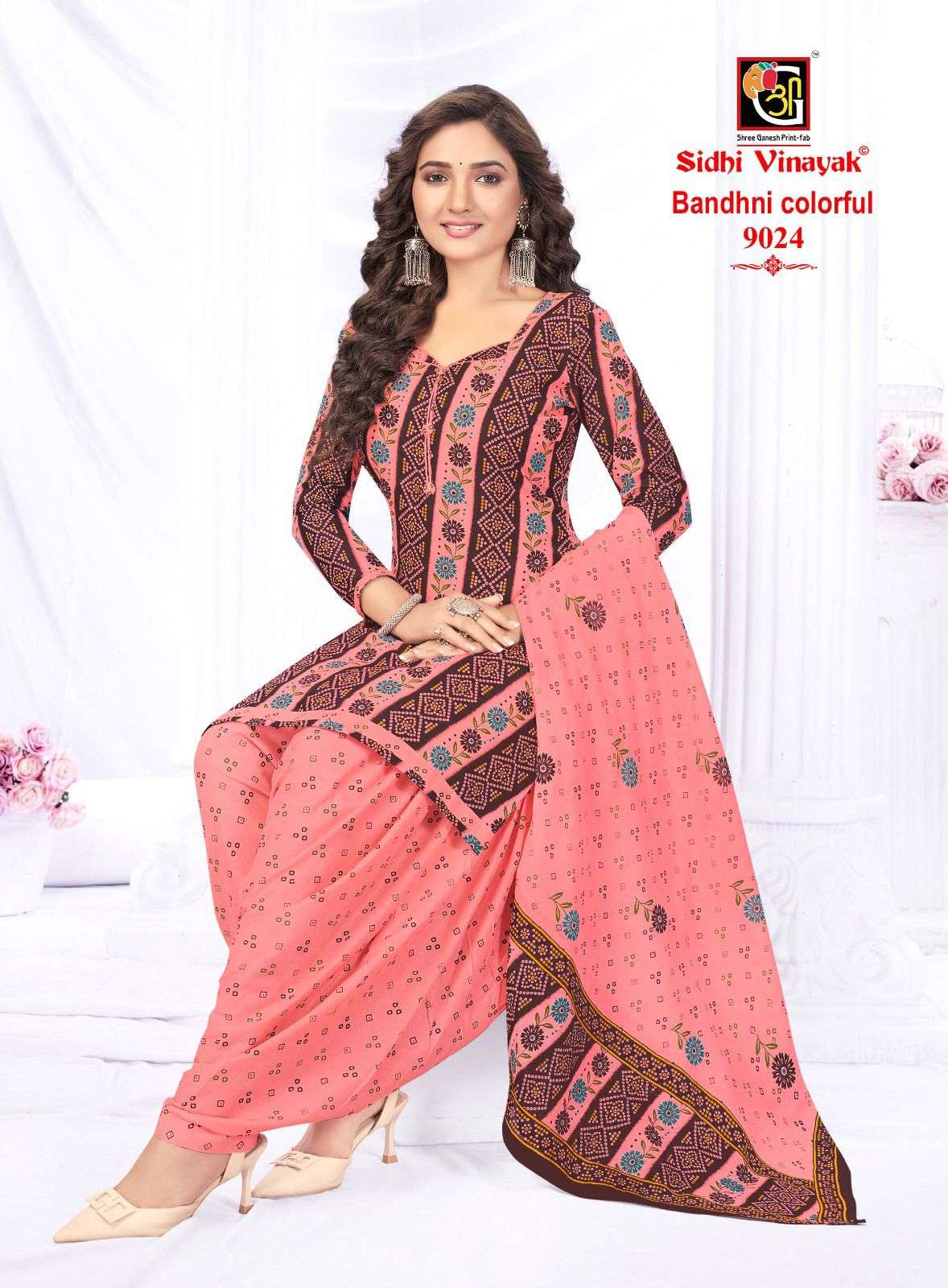 Sidhi Vinayak Bandhni Colourfull Vol-1 -Dress Material -Wholesale Catalog