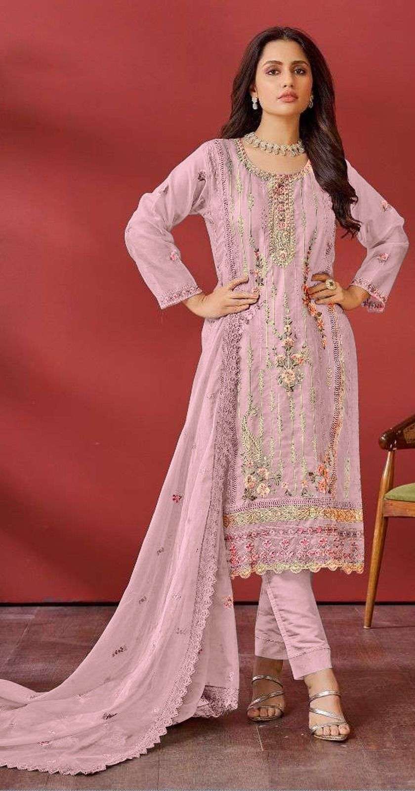 Simra S 25 A To D Organza Pakistani Salwar Kameez Wholesale catalog