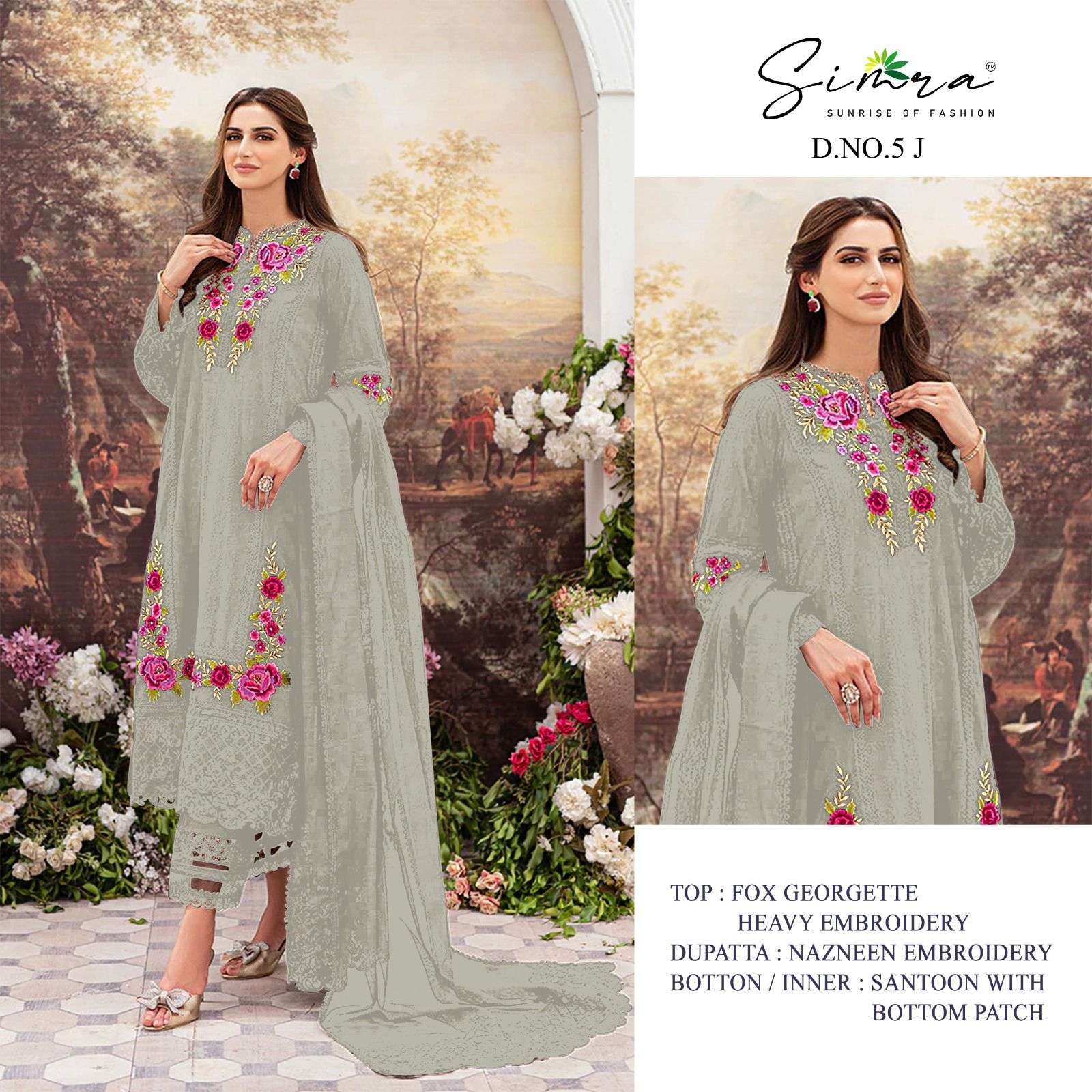 Simra S 5 G To J Georgette Pakistani Salwar Suits Wholesale catalog