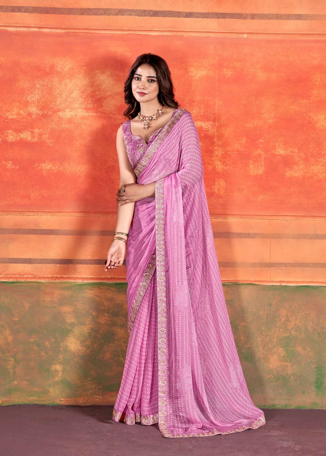 Stavan Pihu Chiffon Embroidery Saree Wholesale catalog
