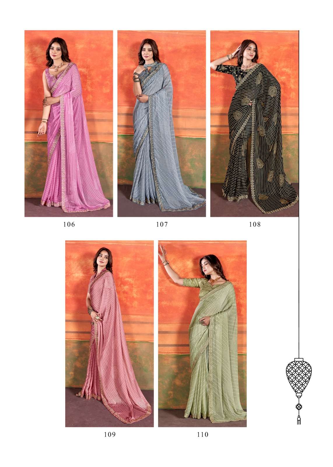Stavan Pihu Chiffon Embroidery Saree Wholesale catalog