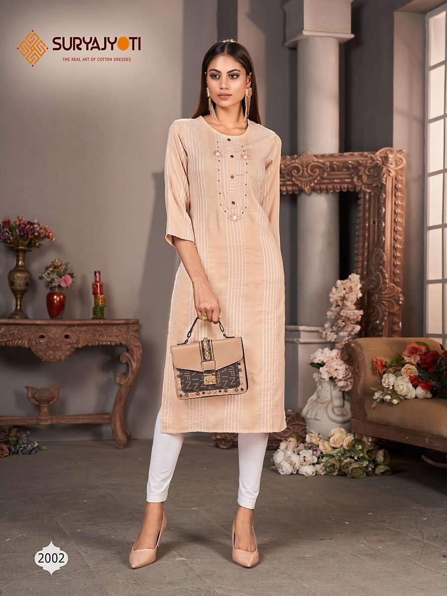 Suryajyoti Nirja Sunlight Vol 2 Heavy Rayon Kurti Wholesale catalog