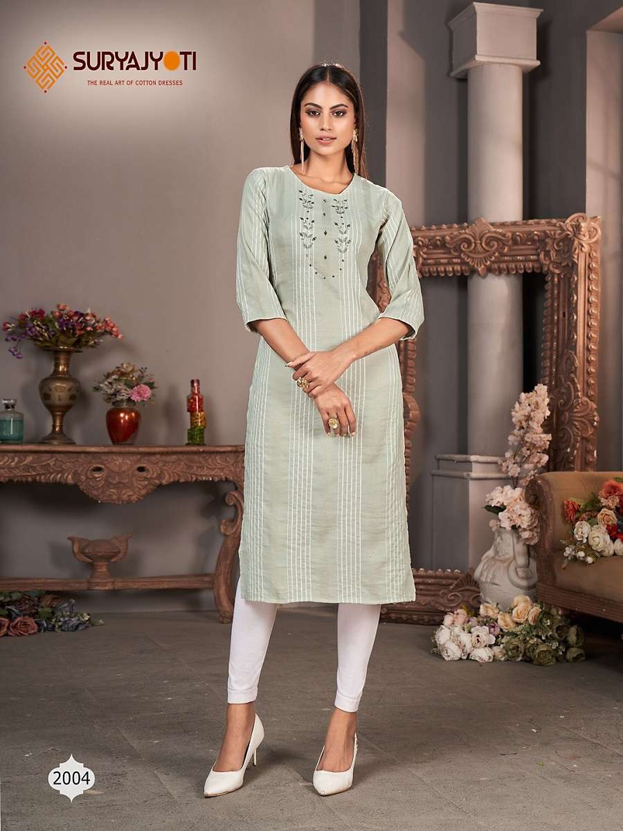 Suryajyoti Nirja Sunlight Vol 2 Heavy Rayon Kurti Wholesale catalog