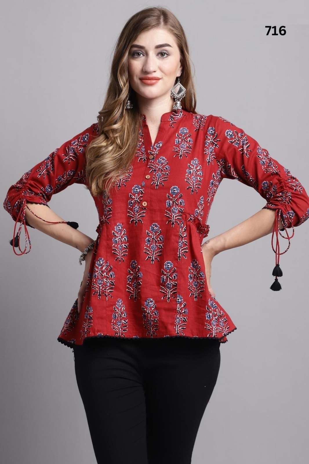 Trendy Mayra Printed Cotton Western Tops Wholesale catalog