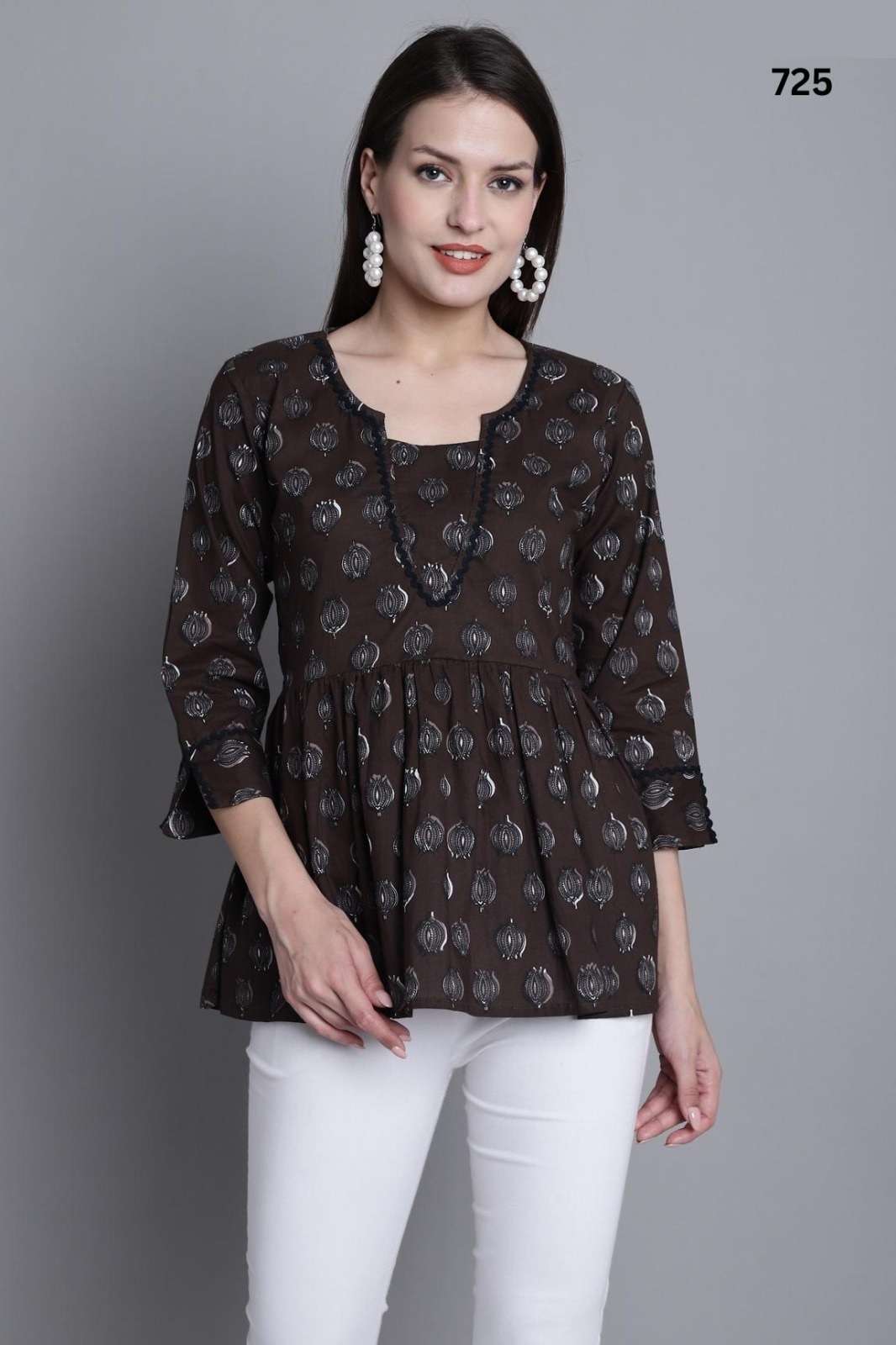 Trendy Mayra Printed Cotton Western Tops Wholesale catalog